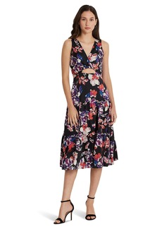 LAUREN Ralph Lauren Women's Floral Twist-Front Mousseline Dress