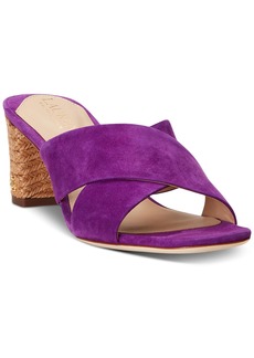 Lauren Ralph Lauren Women's Freddi Slip-On Crisscross Mid Dress Sandals - Purple Jasper