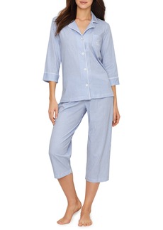 Lauren Ralph Lauren Women's Further Lane Capri Knit Pajama Set