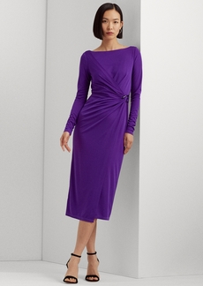 Lauren Ralph Lauren Women's Gathered Sheath Dress - Purple Agate