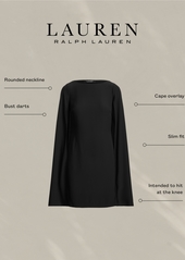 Lauren Ralph Lauren Women's Georgette Cape Dress - Black