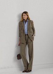 Lauren Ralph Lauren Women's Glen Check Straight-Leg Pants - Brown