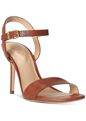 Lauren Ralph Lauren Women's Gwen Ankle-Strap Dress Sandals - Deep Saddle Tan Leather