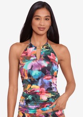 Lauren Ralph Lauren Women's High-Neck Halter Tankini - Jungle Paradise