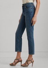 Lauren Ralph Lauren Women's High-Rise Straight Ankle Jeans, Regular & Petite - Dusk Indigo Wash