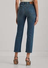 Lauren Ralph Lauren Women's High-Rise Straight Ankle Jeans, Regular & Petite - Dusk Indigo Wash