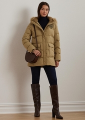 Lauren Ralph Lauren Women's Hooded Crest Puffer Coat - Birch Tan