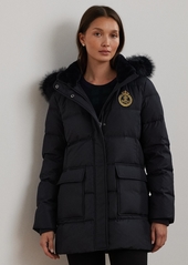 Lauren Ralph Lauren Women's Hooded Crest Puffer Coat - Birch Tan