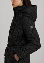 Lauren Ralph Lauren Petite Hooded Quilted Anorak Coat - Dk Navy