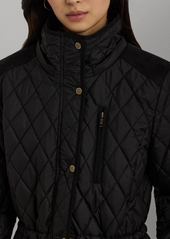 Lauren Ralph Lauren Petite Hooded Quilted Anorak Coat - Dk Navy