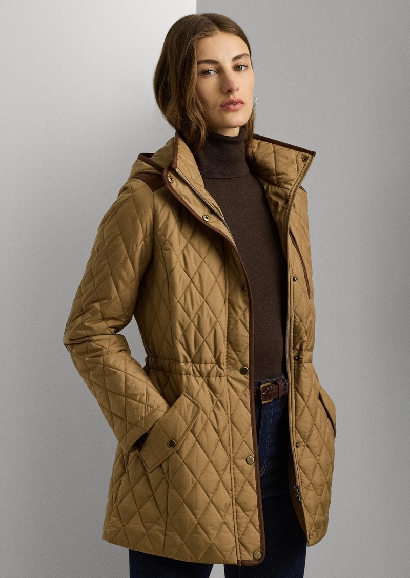 Lauren Ralph Lauren Women's Hooded Quilted Coat - Classic Camel