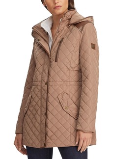Lauren Ralph Lauren Women's Hooded Quilted Coat, Created by Macy's - Classic Camel
