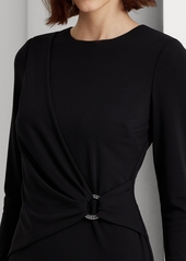Lauren Ralph Lauren Women's Jersey Three-Quarter-Sleeve Dress - Black