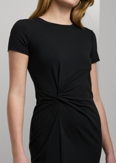 Lauren Ralph Lauren Women's Jersey Twist-Front Midi Dress - Black