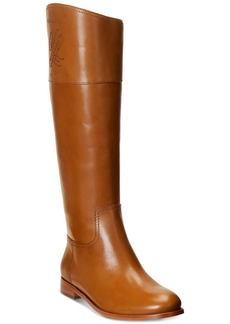 Lauren Ralph Lauren Women's Justine Asymmetrical Riding Boots - Deep Saddle Tan