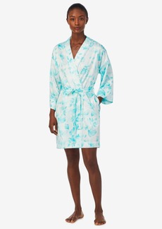 Lauren Ralph Lauren Women's Kimono Wrap Robe - Aqua Print