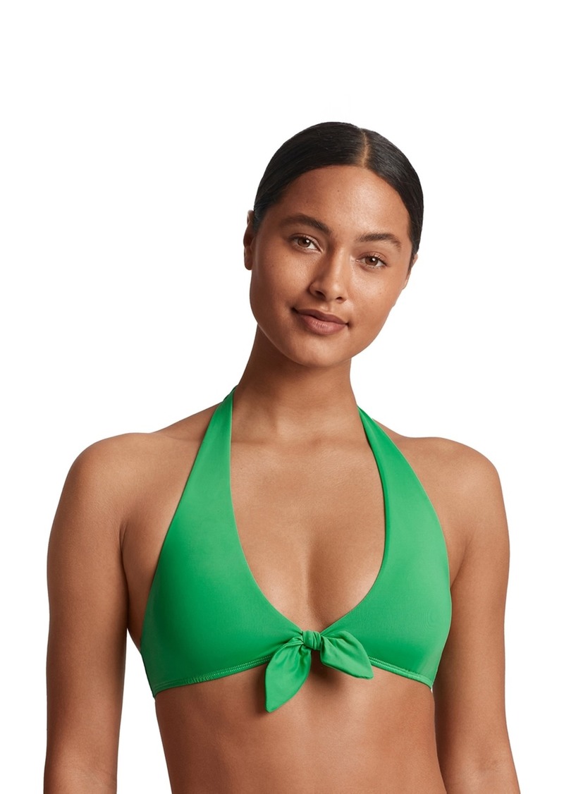 Lauren Ralph Lauren Women's Knot-Neck Halter Bikini Top - Palm Green