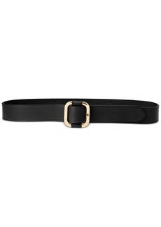 Lauren Ralph Lauren Women's Leather Slide-Buckle Belt - Black/Brass