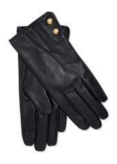 Lauren Ralph Lauren Women's Leather Touchscreen Gloves - Black