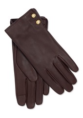 Lauren Ralph Lauren Women's Leather Touchscreen Gloves - Black