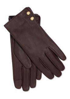 Lauren Ralph Lauren Women's Leather Touchscreen Gloves - Country Brown