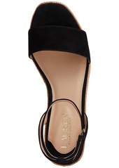 Lauren Ralph Lauren Women's Leona Espadrille Platform Wedge Sandals - Black