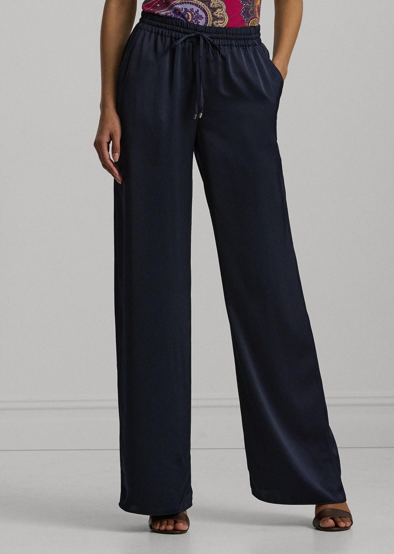 Lauren Ralph Lauren Women's Lightweight Satin Pants, Regular & Petite - Lauren Navy