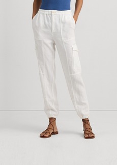 Lauren Ralph Lauren Women's Linen Cargo Pants - White