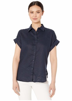 Lauren Ralph Lauren Linen Dolman-Sleeve Shirt  SM
