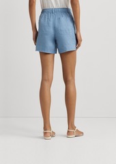 Lauren Ralph Lauren Women's Linen Drawcord Shorts - Pale Azure