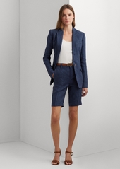 Lauren Ralph Lauren Women's Linen High-Rise Shorts - Delave Blue