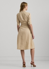 Lauren Ralph Lauren Women's Linen Shirt Dress - Explorer Sand