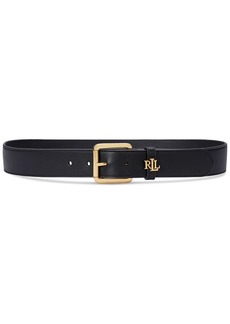 Lauren Ralph Lauren Women's Logo-Keeper Leather Belt - Black