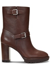 Lauren Ralph Lauren Women's Lyvia Dress Booties - Dark Mahogany