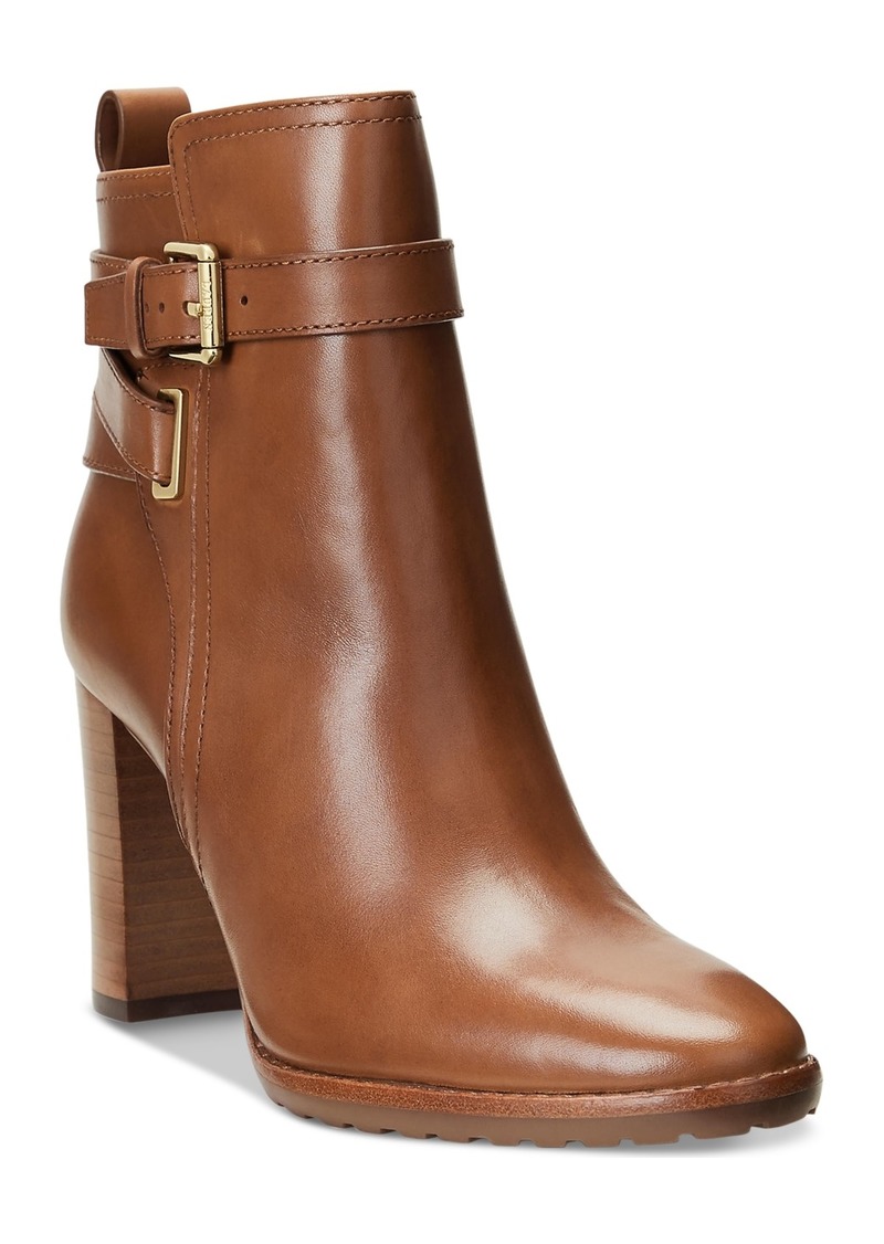 Lauren Ralph Lauren Women's Madisyn Buckled Dress Booties - Deep Saddle Tan