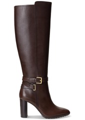 Lauren Ralph Lauren Women's Manchester Buckled Dress Boots - Chestnut Brown