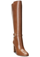 Lauren Ralph Lauren Women's Manchester Buckled Dress Boots - Chestnut Brown