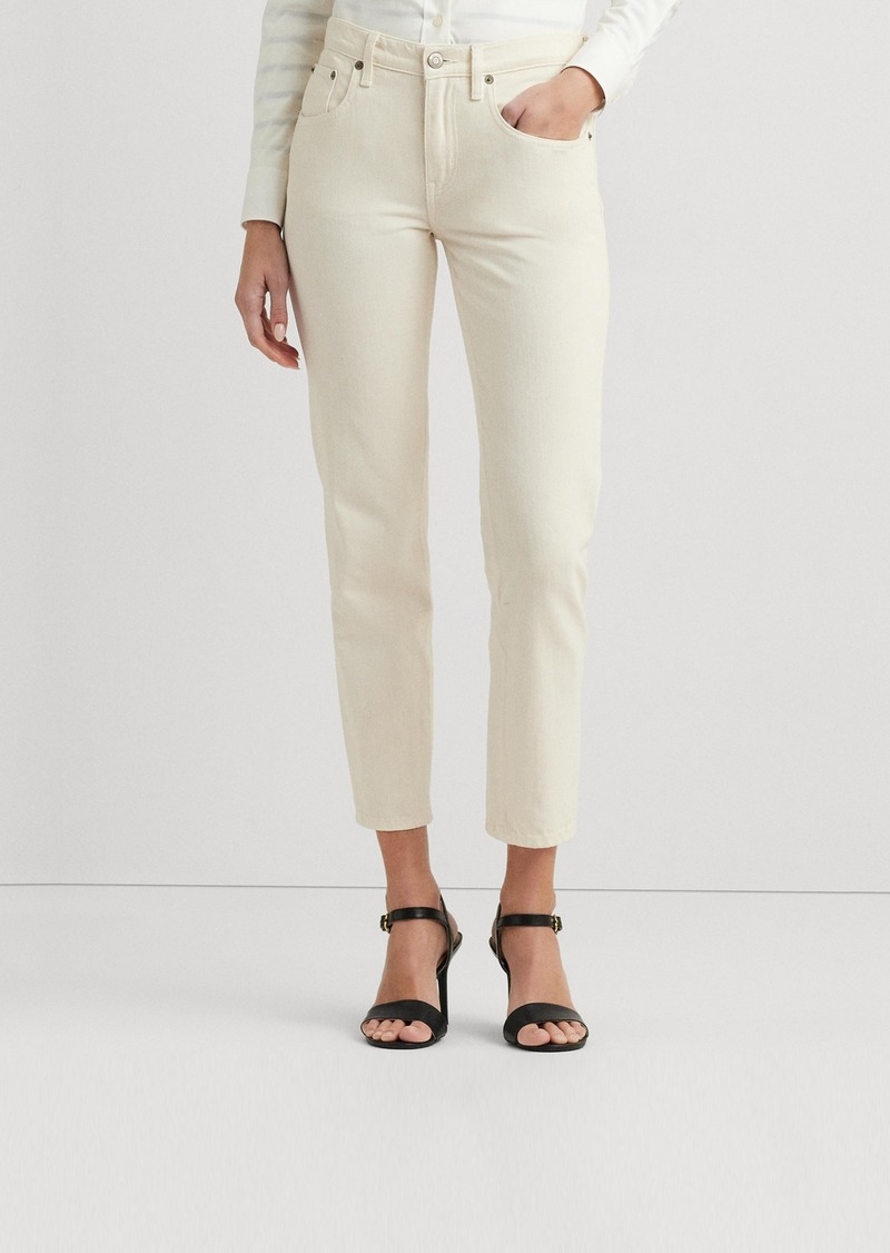 Lauren Ralph Lauren Women's Mid-Rise Tapered Jeans - Mascarpone Cream Wash