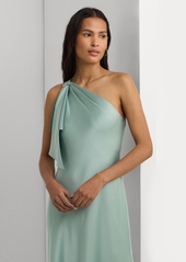 Lauren Ralph Lauren Women's One-Shoulder Satin Gown - Soft Laurel