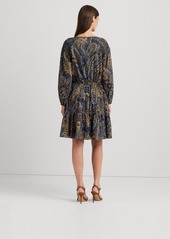 Lauren Ralph Lauren Women's Paisley Cotton Voile Tiered Dress - Navy Multi