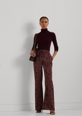 Lauren Ralph Lauren Women's Paisley Satin Charmeuse Wide-Leg Pants - Red Mu