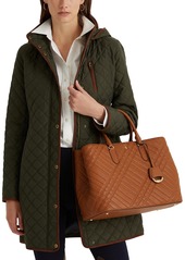 Lauren Ralph Lauren Petite Hooded Quilted Faux-Suede-Trim Coat - Classic Camel