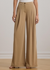 Lauren Ralph Lauren Women's Pleated Stretch Jersey Wide-Leg Pants - Lauren Navy