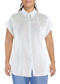 LAUREN Ralph Lauren Women's Plus-Size Linen Dolman-Sleeve Shirt