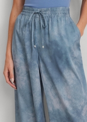 Lauren Ralph Lauren Women's Printed Charmeuse Wide-Leg Pants, Regular & Petite - Blue Multi