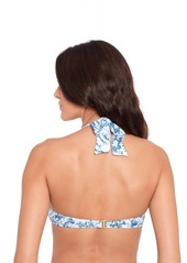 Lauren Ralph Lauren Women's Printed Tie-Front Bikini Top - Indigo Print Mix