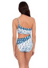 Lauren Ralph Lauren Women's Printmix One Shoulder One Piece Swimsuit - Indigo print mix