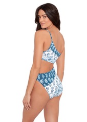 Lauren Ralph Lauren Women's Printmix One Shoulder One Piece Swimsuit - Indigo print mix