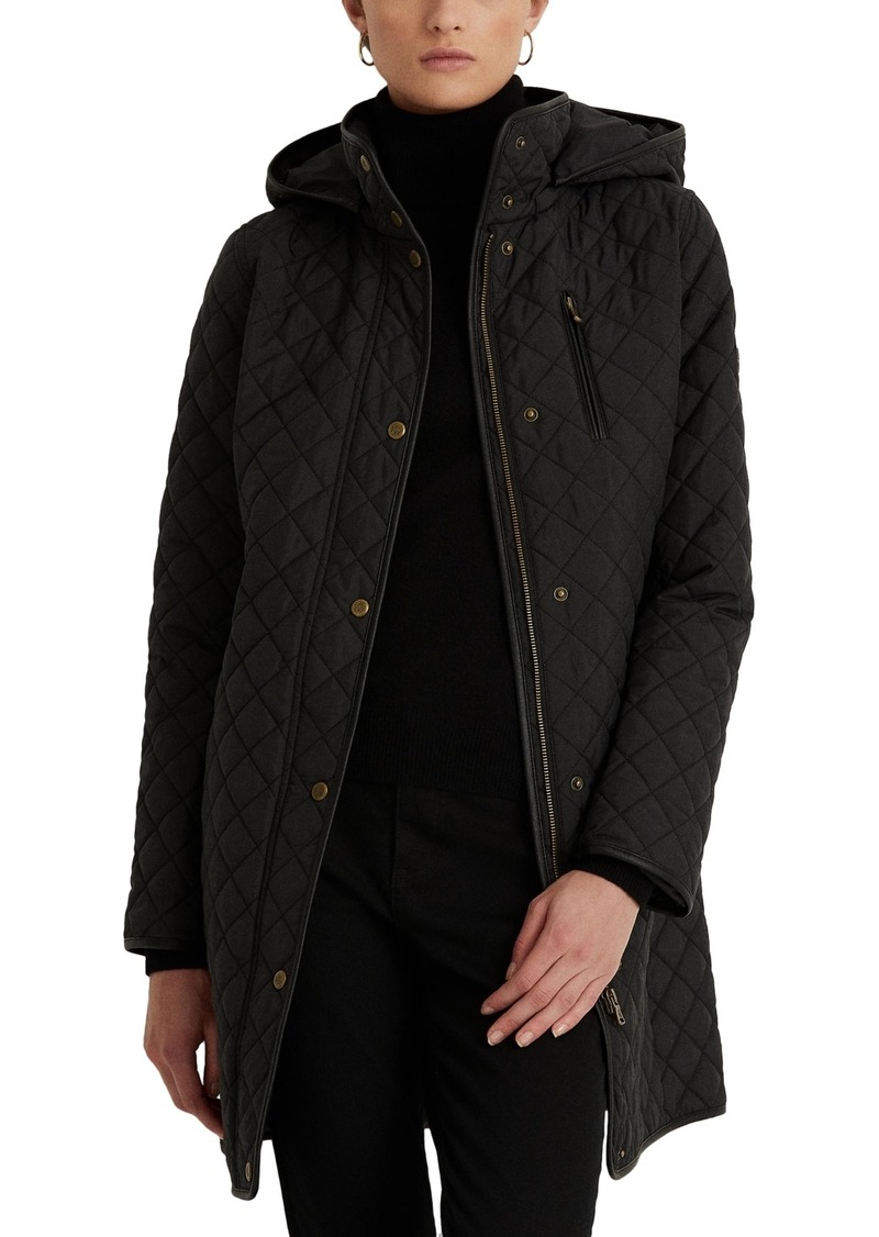 Lauren Ralph Lauren Women's Quilted Coat, Created for Macy's - Black