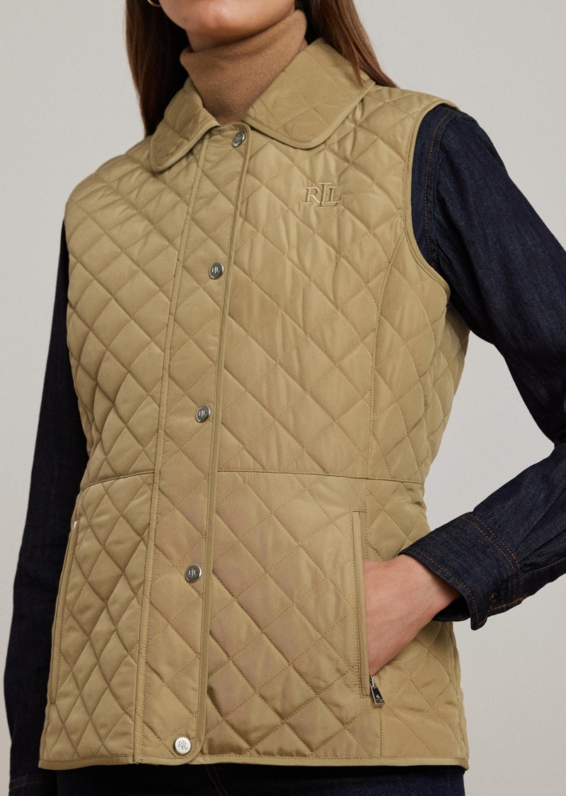 Lauren Ralph Lauren Women's Quilted Logo Vest - Birch Tan